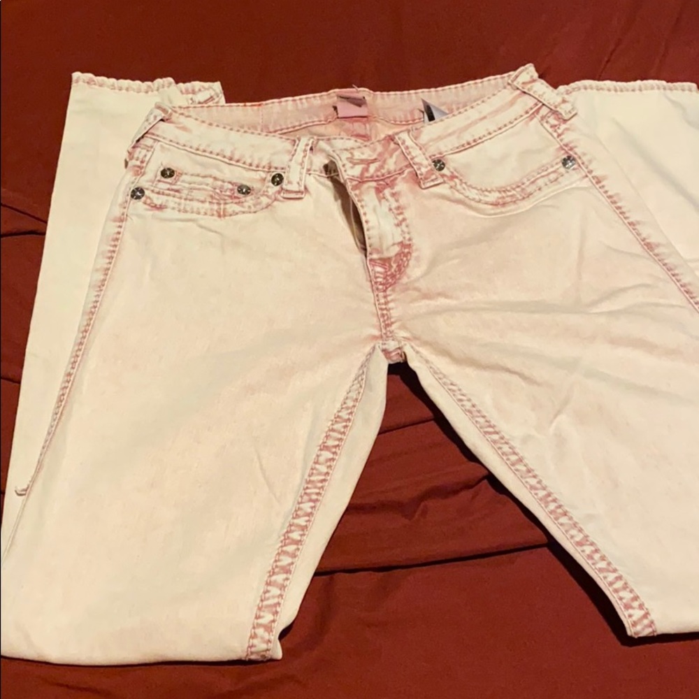 Women’s pink True Religion jeans